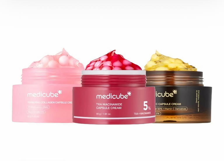 Medicube Capsule Cream Trio – Brightening & Collagen Skincare Set
