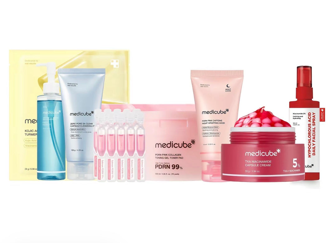 Medicube Korean Skincare Bundle – PDRN, Niacinamide &amp; Brightening Set